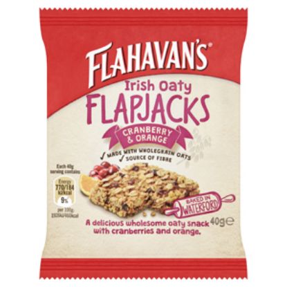 Picture of Flapjack Cranberry & Orange Flahavans 40g x24